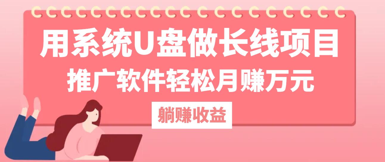 用系统U盘做长线项目，推广软件轻松月赚万元网赚项目-副业赚钱-互联网创业-资源整合久久网创网